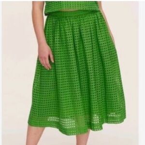 Kate Spade New York X Target Eyelet Volume Midi Skirt Size Large